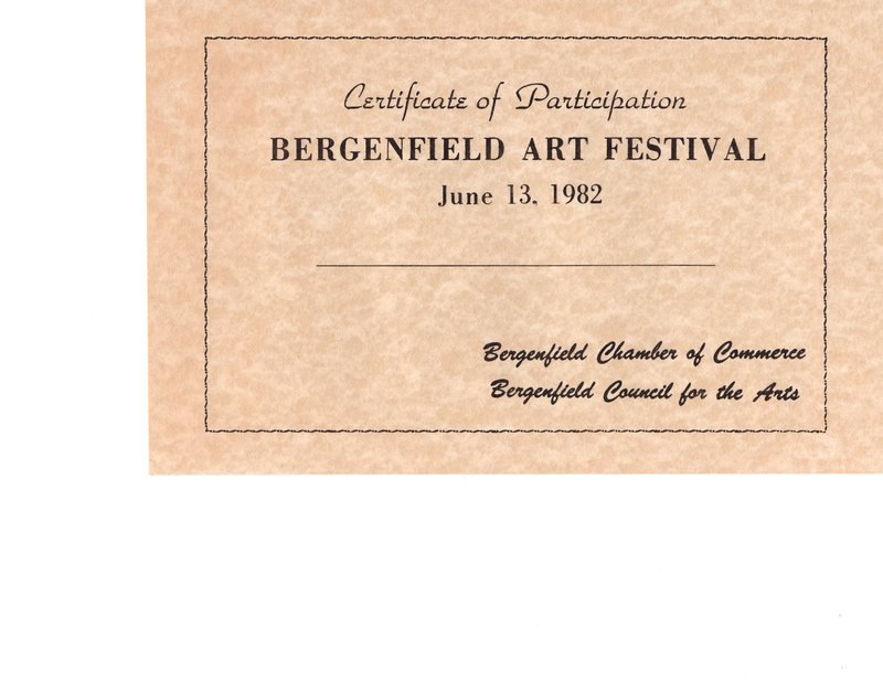 Certificate of Participation Bergenfield Art Festival June 13 1982.jpg