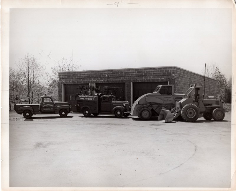 1 black and white photograph 8 x 10 Public Works Department vehicles 1952.jpg
