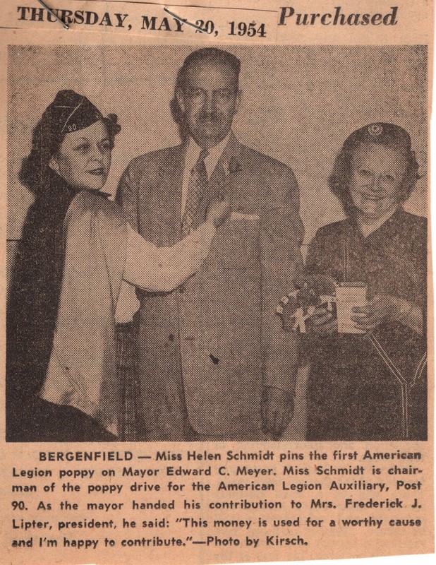 First Poppy Purchased newspaper clipping May 20 1954.jpg