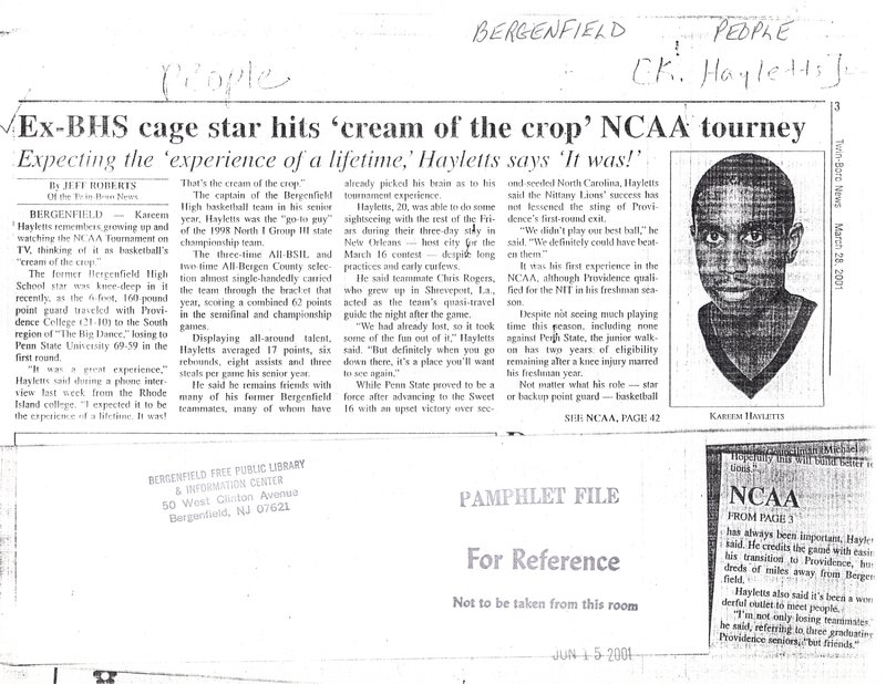 Hayletts Kareem Ex BHS cage star hits cream of the crop NCAA tourney June 15 2001.jpg