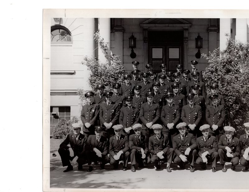1 black and white photograph (8 x 10) Bergenfield Fire Department, 1952.jpg