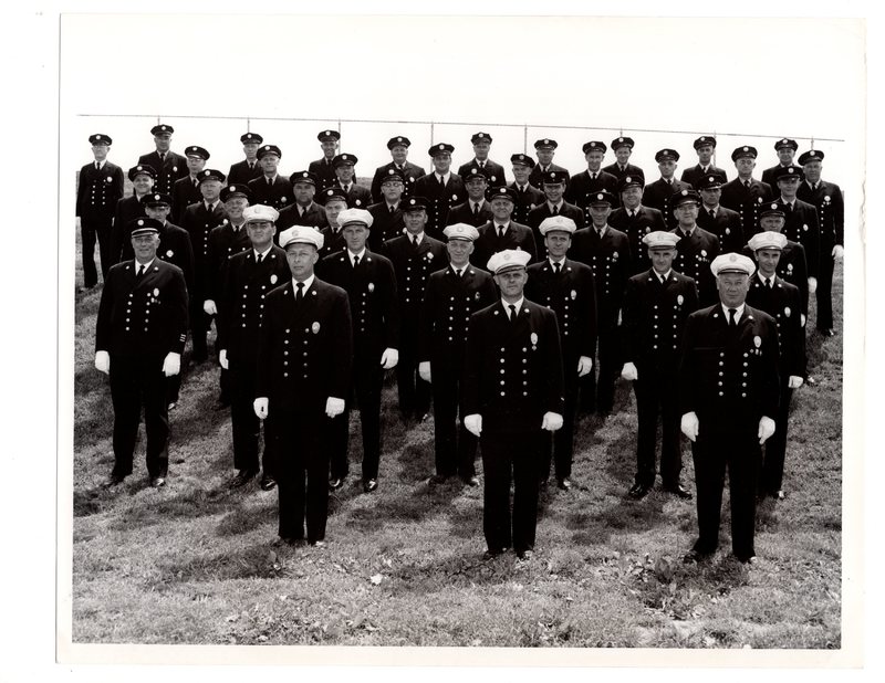 1 black and white photograph (8 x 10) Bergenfield Fire Department, July 4, 1962.jpg