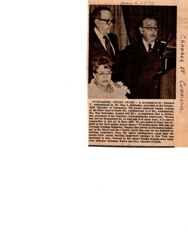 Outstanding Citizen Award Newspaper clipping May 6 1970.jpg