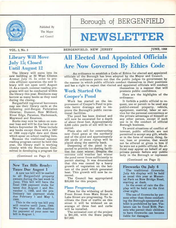 Bergenfield Newsletter Vol.3 No.3 June 1968 1.jpg