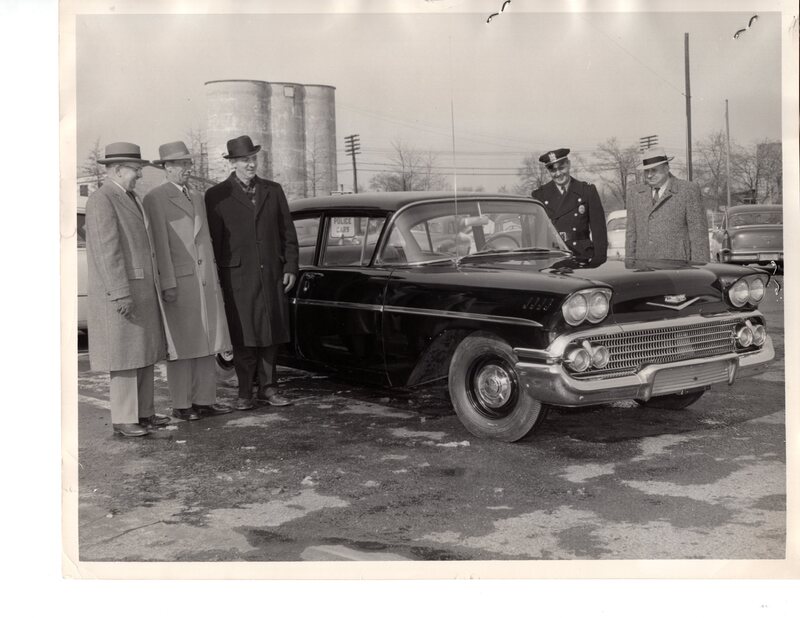 1 black and white photograph 8 x 10 New Police Car Added to Fleet Feb 13 1958 1.jpg