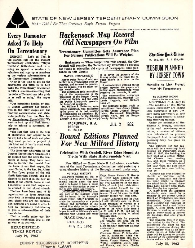 New Jersey Tercentenary Commission Newspaper Articles.jpg