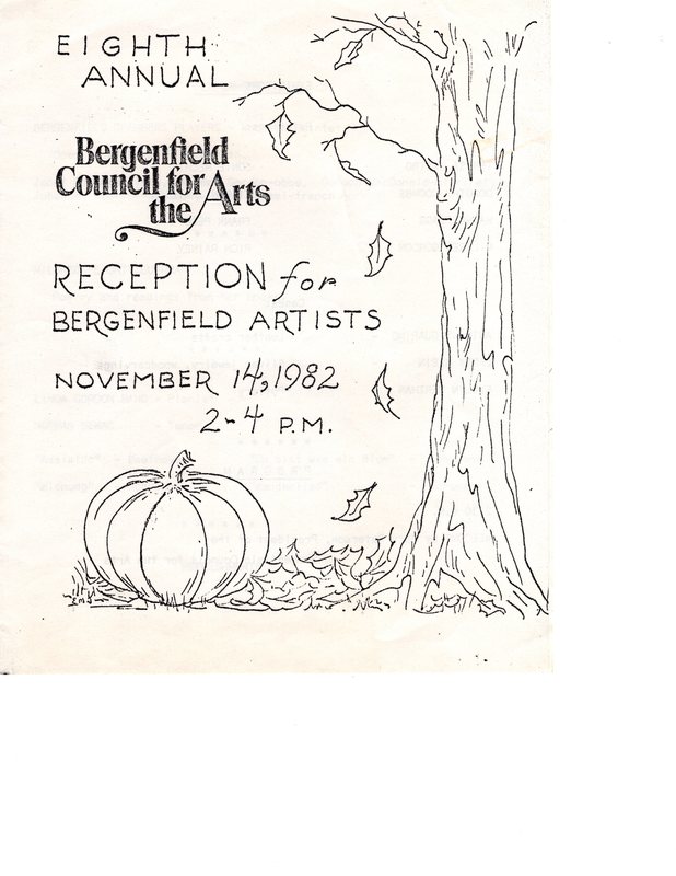 Eighth Annual Reception for Bergenfield Artists program Nov 14 1982 P1.jpg