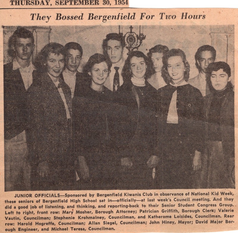 They Bossed Bergenfield For Two Hours Times Review newspaper clipping September 30 1954.jpg