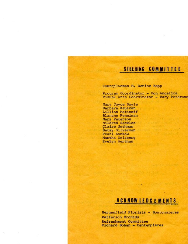 Bergenfield Council for the Arts Reception program, Oct. 19, 1975 P4.jpg