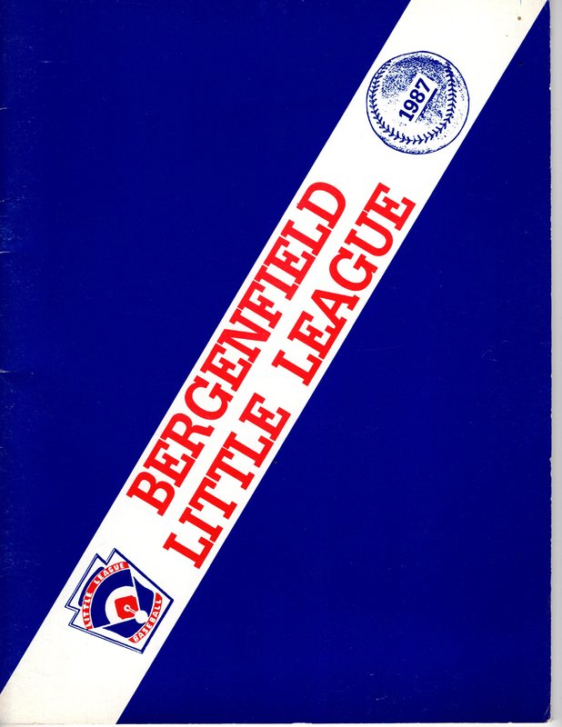 Bergenfield Little League Yearbook 1987 cover.jpg