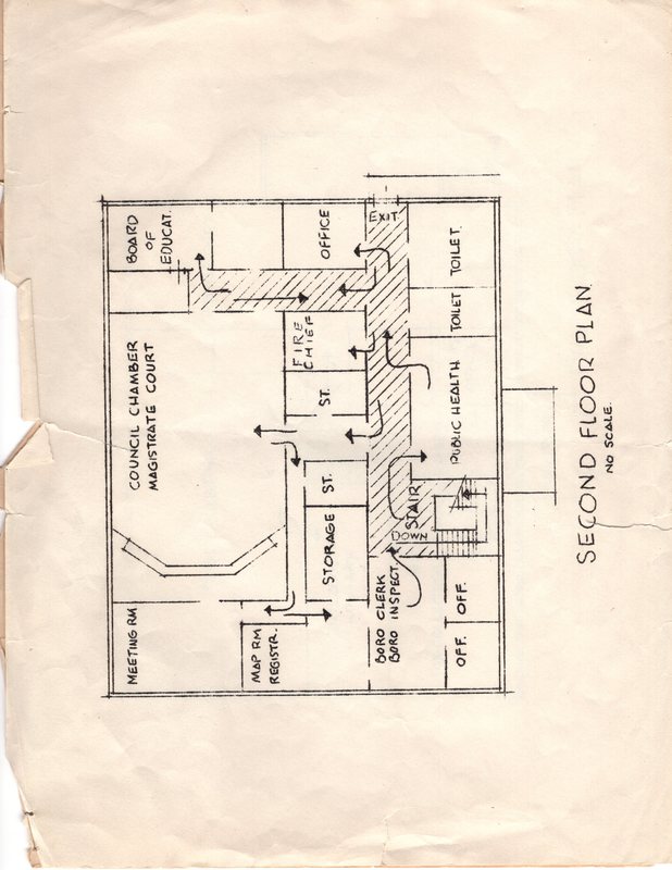 Blueprint of Borough Hall Second Floor Plan.jpg