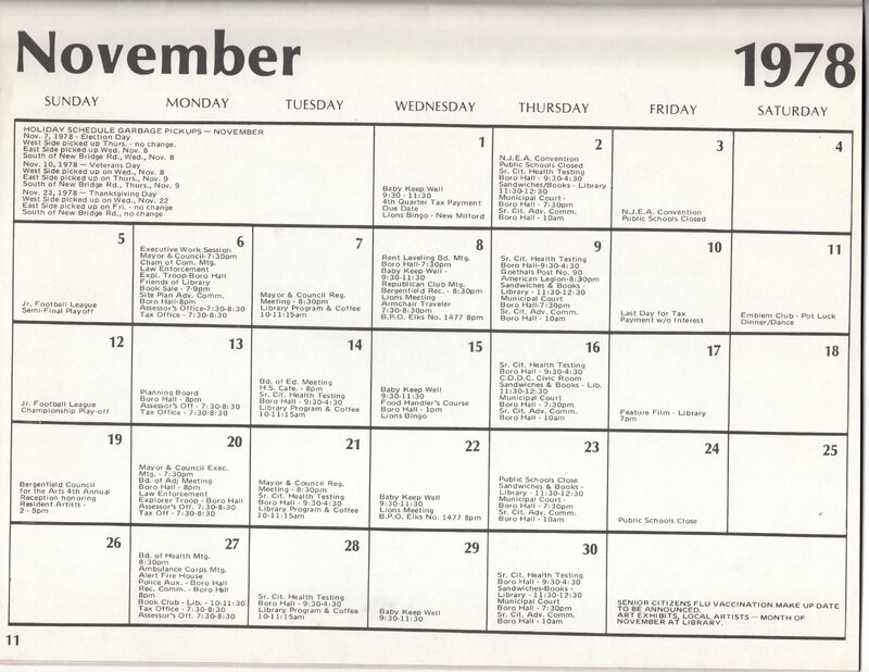 Bergenfield Borough Calendar 1978 November 2.jpg