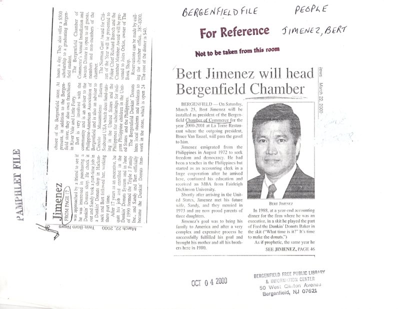 Jimenez Bert Bert Jimenez will head Bergenfield Chamber March 22 2000.jpg