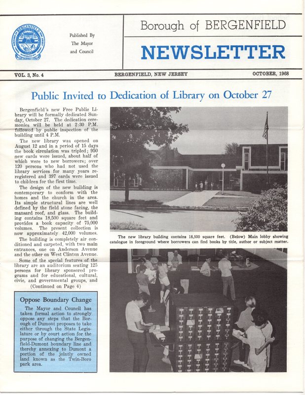 Bergenfield Newsletter Vol.3 No.4 October 1968 1.jpg
