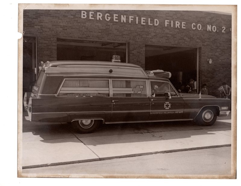 1 black and white photographs (8 x 10) Bergenfield Fire Co. No. 2 ambulance, late 1950s.jpg