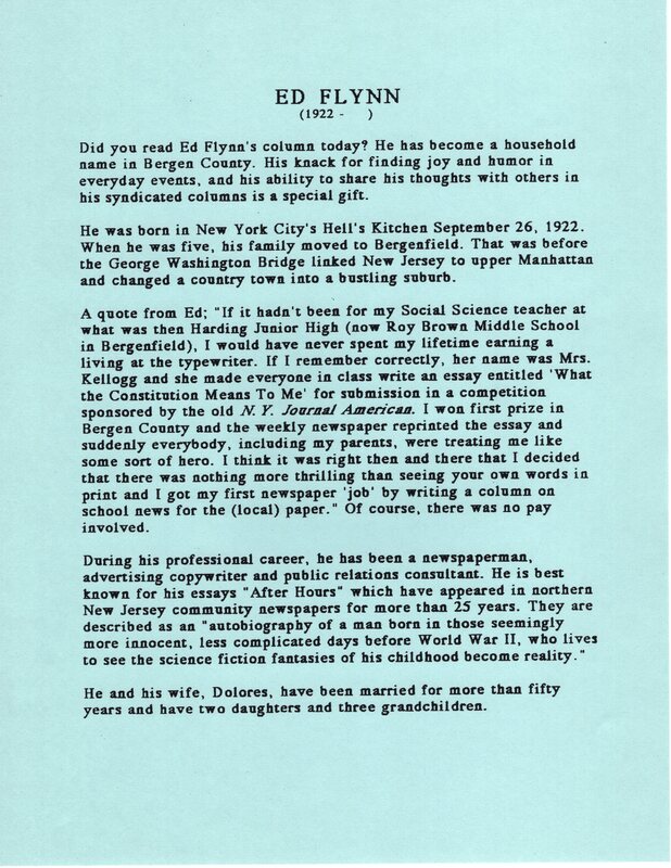 Bergenfield Hall of Fame list of first 30 HOF members foreward by Betty Schmelz and biographies 17.jpg Bergenfield Hall of Fame list of first 30 HOF members foreward by Betty Schmelz and biographies 17.jpg