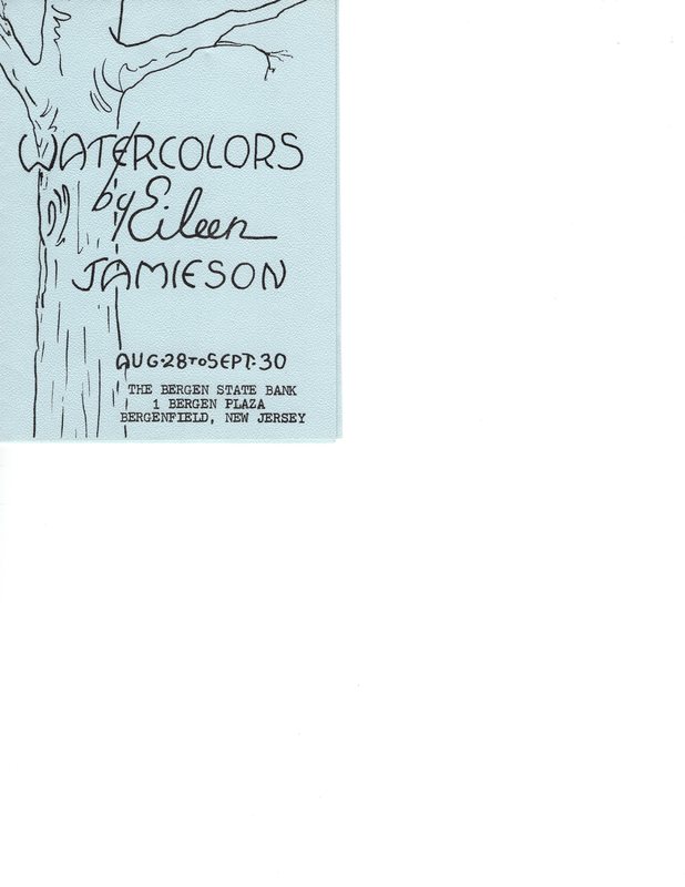 Watercolors by Eileen Jamieson Bergen State Bank Aug 28-Sept 30 1978 p1.jpg
