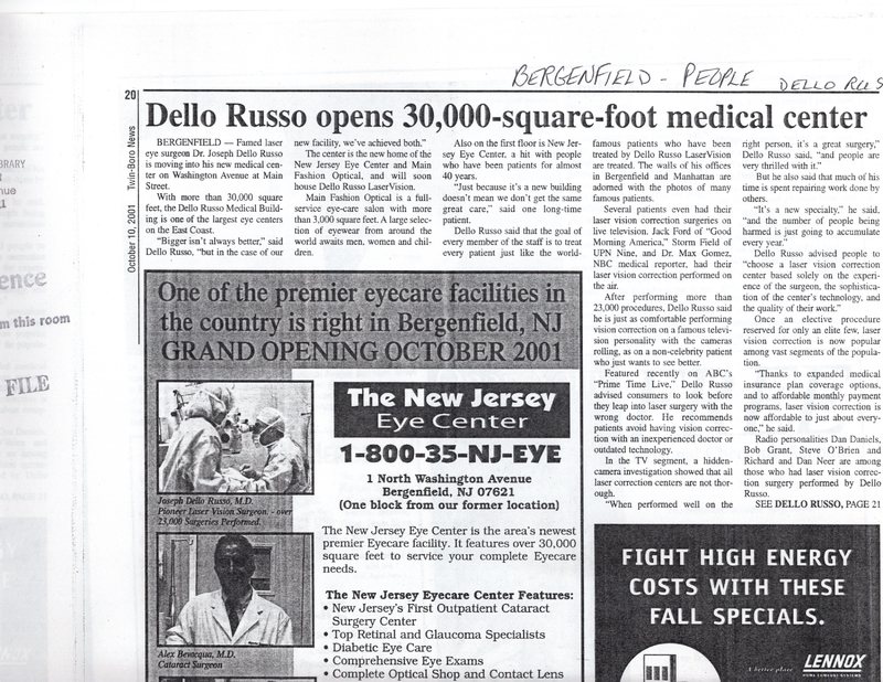 Dello Russo Joseph Dello Russo opens 30000 sqaure foot medical center October 10 2001 1.jpg