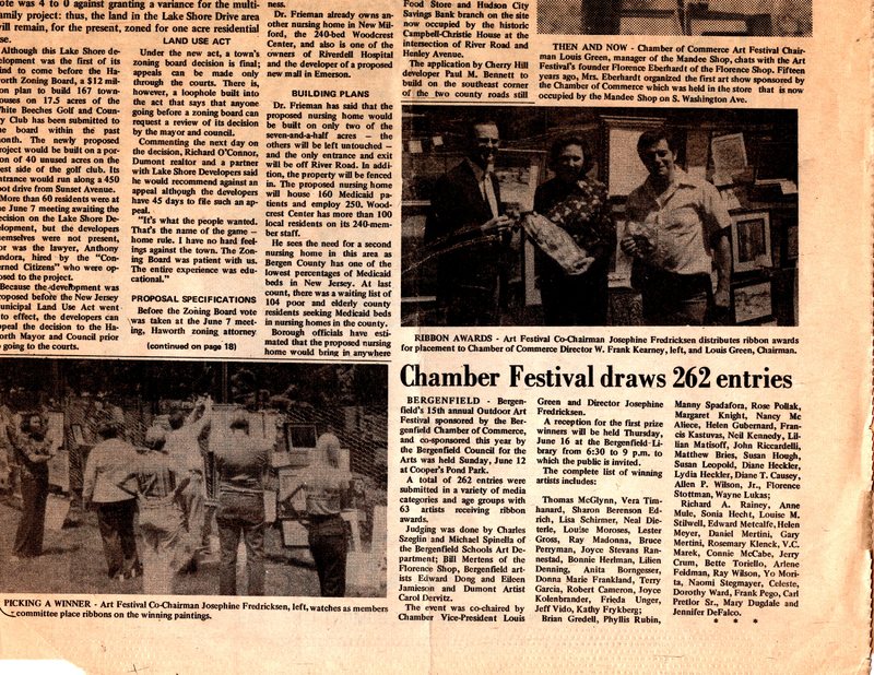 “Chamber Festival Draws 262 Entries,” (newspaper clipping) Twin Boro News, June 15, 1977.jpg