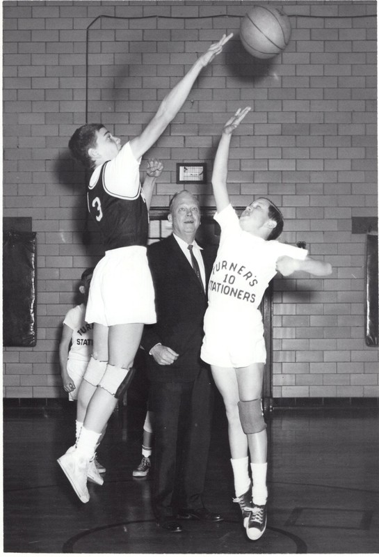 1 black and white photograph basketball game in Roy W Brown gym undated 3.jpg
