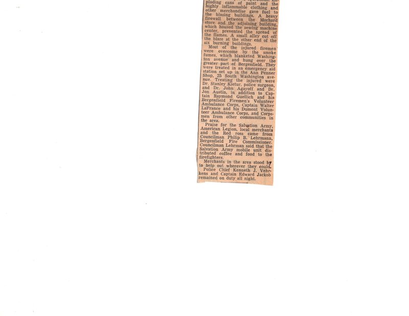 3 of 3 Worst Fire Does $500,000 of Damage-Two Scenes of Bergenfield's Worst Disaster and 26 Firemen are Injured in Blaze (newspaper clipping), Dec. 11, 1952.jpg