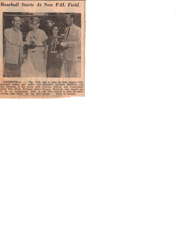 Baseball Starts at New PAL Field newspaper clipping undated.jpg