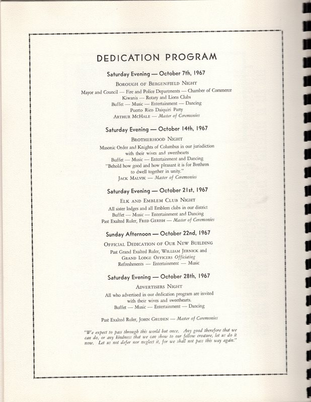 Bergenfield Lodge 1477 New Building Dedication and Documentary Program October 1967 15.jpg