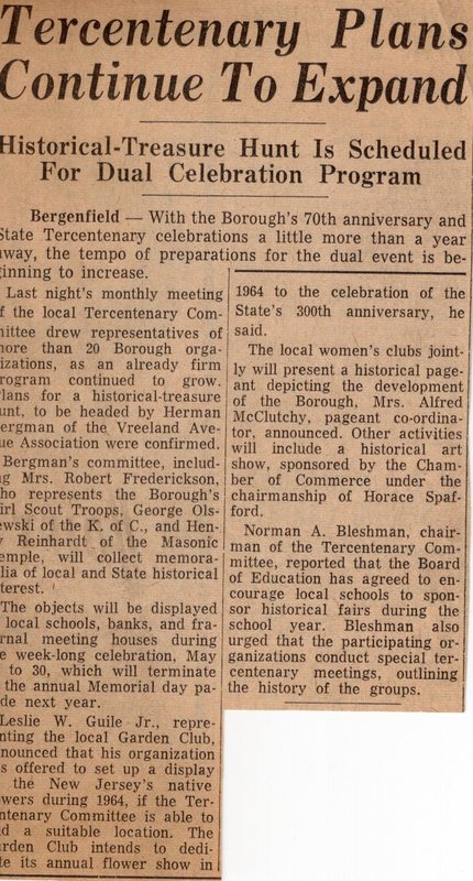Newspaper Clipping Tercentenary Plans Continue to Expand.jpg