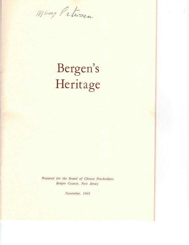Bergen s Heritage published by the Bergen County Board of Freeholders 1968 P2.jpg