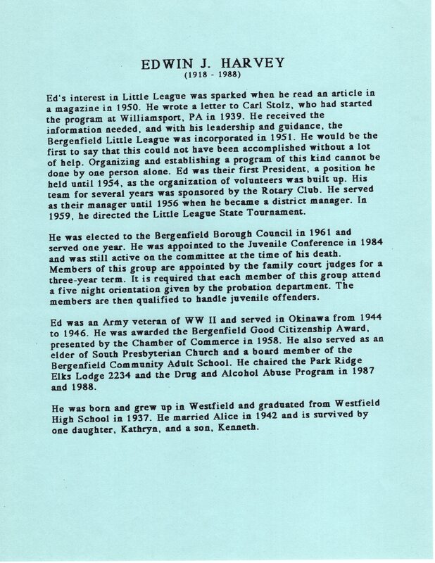 Bergenfield Hall of Fame list of first 30 HOF members foreward by Betty Schmelz and biographies 20.jpg