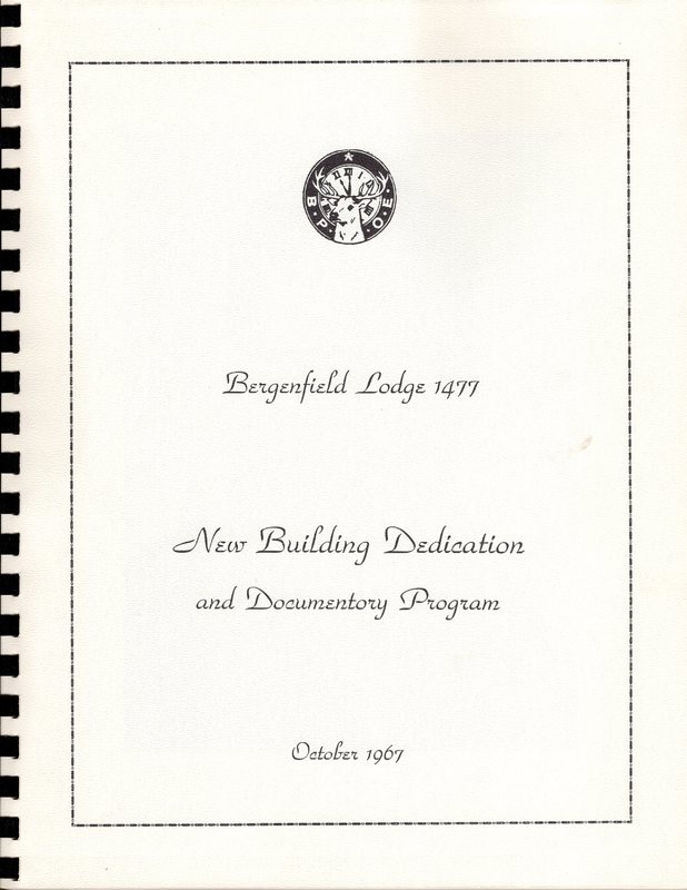 Bergenfield Lodge 1477 New Building Dedication and Documentary Program October 1967 2.jpg