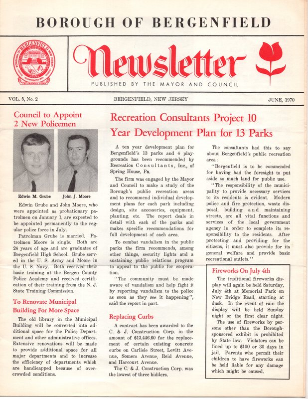 Bergenfield Newsletter Vol.5 No.2 June 1970 1.jpg