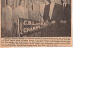 Champs Receive Pennant as Centrals Best newspaper clipping Oct 7 1954.jpg