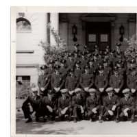 1 black and white photograph (8 x 10) Bergenfield Fire Department, 1952.