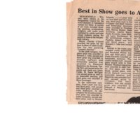 Best in Show Goes to Adele Grodstein newspaper clipping Twin Boro News July 4 1984 P1 top.jpg