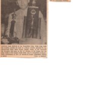 Captain Bob Kirsch of the Bergenfield Police Pistol Team newspaper clipping Oct 6 1957 includes brief article Kirsch Receives Gift.jpg