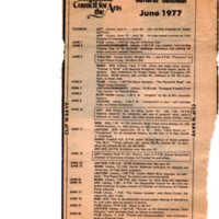 Cultural Calendar, June 1977 (newspaper clipping) undated.jpg