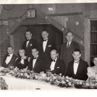 1 black and white photograph 8 x 10 Retirement Dinner Police Chief Scott D Coombs February 22, 1939 Front