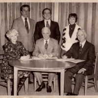 1 black and white photograph Library Board of Trustees undated