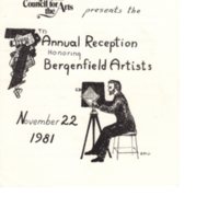 Annual Reception Honoring Bergenfield Artists program, November 22, 1981