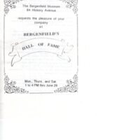 Bergenfields Hall of Fame exhibition program at the Bergenfield Museum Undated 1 .jpg