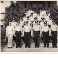 1 black and white photograph 8 x 10 Bergenfield Police Department Borough Hall July 4, 1955